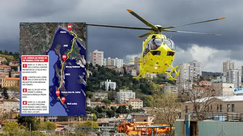 OTKRIVAMO Završen nadzor zbog helikoptera koji je išao po dijete na Lošinj pa ga ostavio 29 heelic