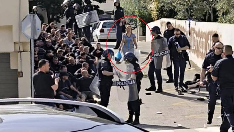 Ništa joj neće ovi dan pokvarit: Usred navijačkog kaosa žena u Splitu žuri kući s vrećicom spize 13 zena split